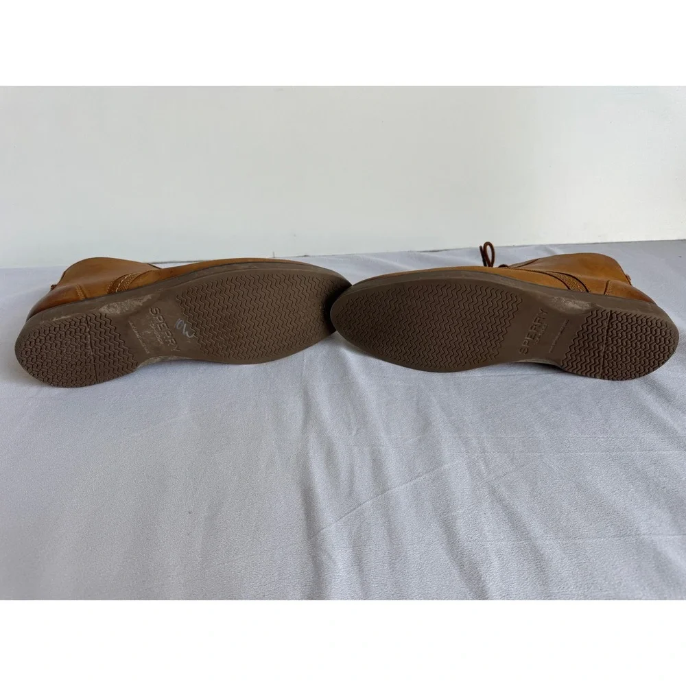 Sperry Top-Sider Mens Tan Leather Chukka Boots lace Size 9M dress business shoes